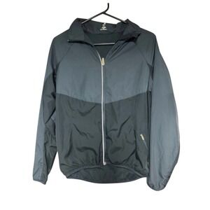 Black and Gray Windbreaker Jacket